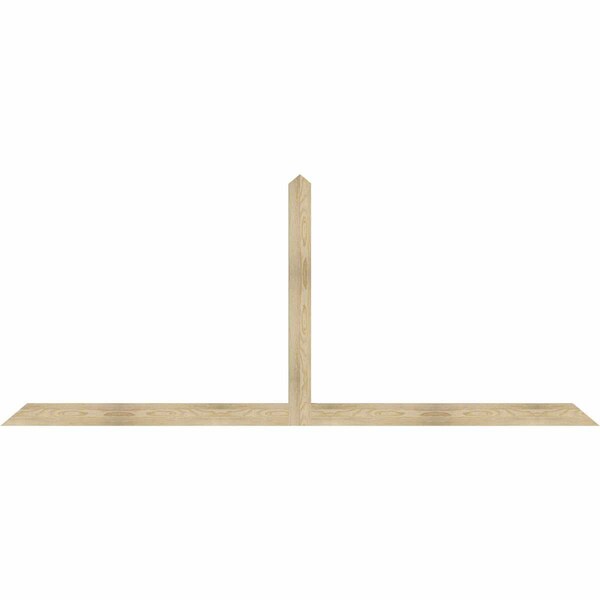 Ekena Millwork Portland Rough Sawn Timber Gable Bracket, Douglas Fir, 108"W x 45"H x 2"D x 4"F, 10/12 Pitch GBW108X45X0204POR00RDF - main